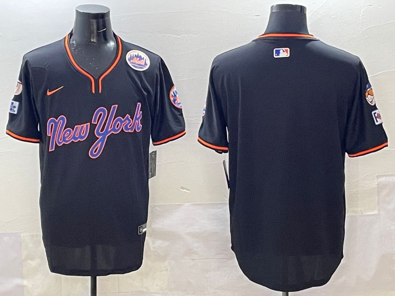 Men New York Mets Blank Black Throwback 2025 Nike MLB Jersey style 5078->more jerseys->MLB Jersey